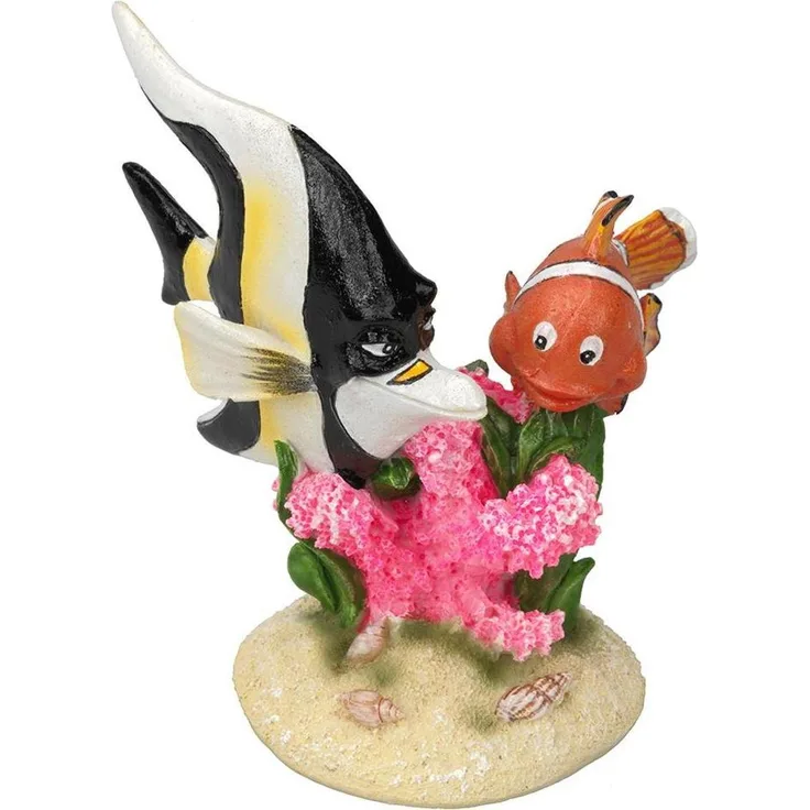 EBI Aqua Della Clown Fish 3, Realistische Aquariumdekoration aus ungiftigem Polyesterharz für Süss- und Meerwasseraquarien