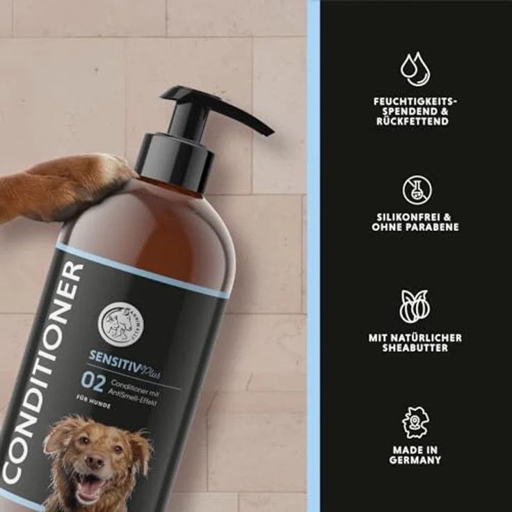 Annimally Sensitiv Plus Conditioner - Natürliche Pflege-SpüLung für sensible Hunde & Welpen, mit Sheabutter, ph-neutral, ohne Silikone und Parabene - 500 ml – Bild 5