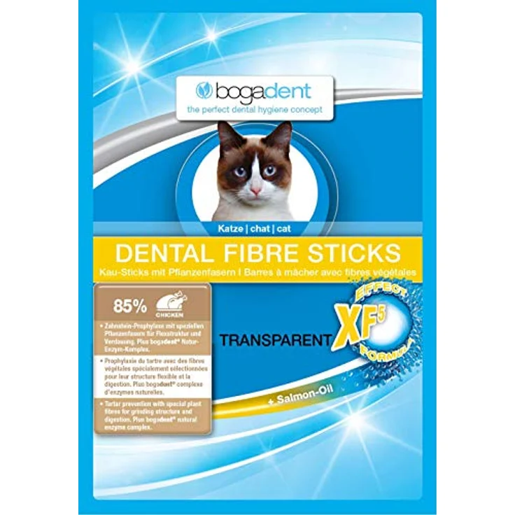 bogadent DENTAL FIBRE STICKS Huhn, Zahnpflege-Kausticks für Katzen zur Plaque- und Zahnsteinprophylaxe, 50g – Bild 2