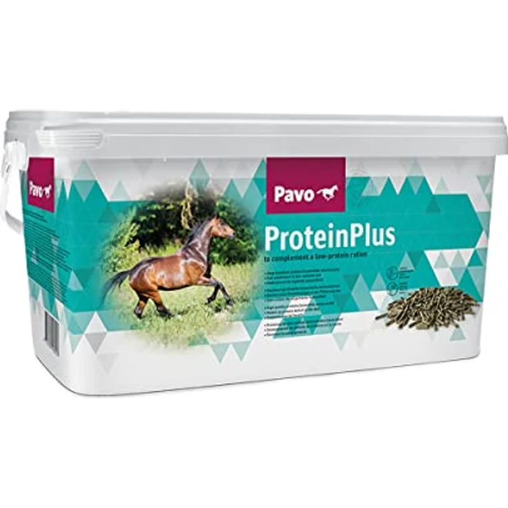 Pavo ProteinPlus, Hochkonzentrierte Eiweißquelle für Pferde, 7 KG, unterstützt Muskelentwicklung und Immunsystem – Bild 1