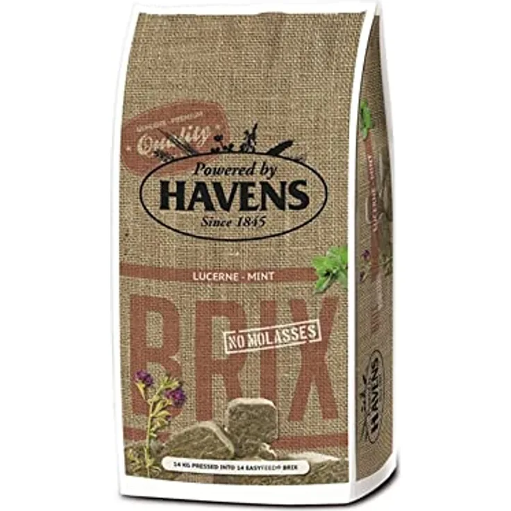 Havens Brix, Pferdefutter mit Luzernefasern und Minze, 14 kg для gesunde Verdauung und Kautätigkeit