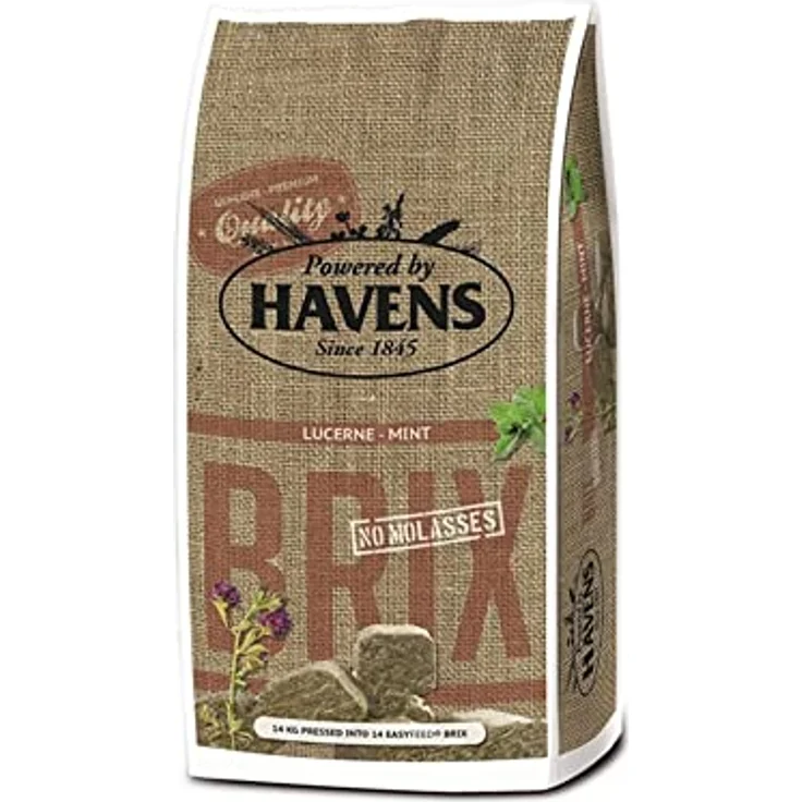 Havens Brix, Pferdefutter mit Luzernefasern und Minze, 14 kg для gesunde Verdauung und Kautätigkeit