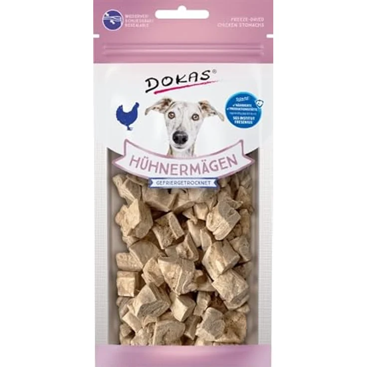 Dokas Hühnermägen, gefriergetrocknet, 100% Geschmack und Nährstoffe, 20g Hundesnack – Bild 2