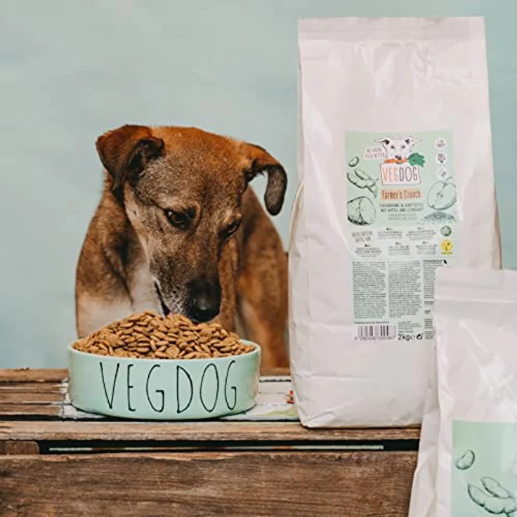 VEGDOG Farmer's Crunch, veganes Trockenfutter für Hunde mit Kartoffel und Favabohne, getreidefreies Alleinfutter für Allergiker, 2kg – Bild 3