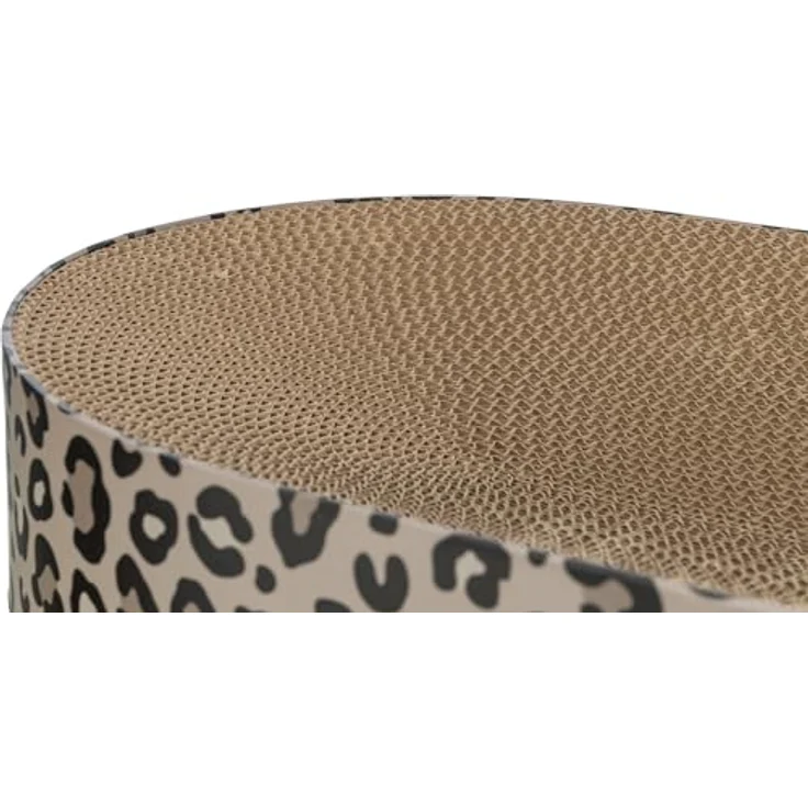 Trixie Kratzbrett Leo, Katzenkratzmatte aus Pappe mit Katzenminze, braun, 63 × 10 × 35 cm – Bild 3