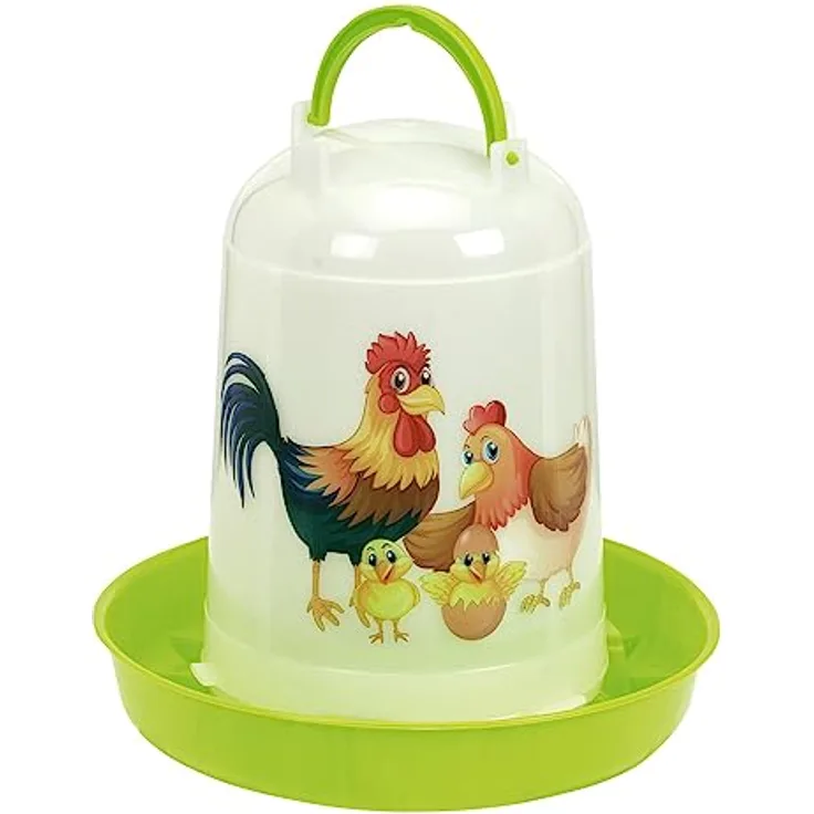 Nobby Geflügel Futterautomat Happy, Kunststoff, 5 L, Ø 27 x 27 cm, hochwertig und langlebig