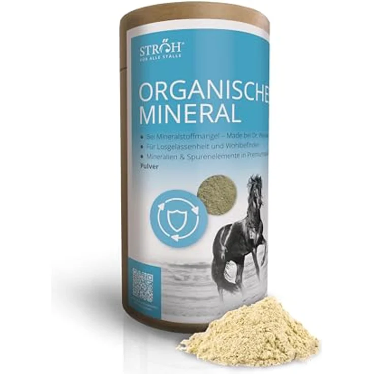 STRÖH Organisches Mineral für Pferde (1,2 kg) • Mineralfutter mit Calcium, Eisen, Kupfer, Kobalt, Mangan & Magnesium – Bild 1