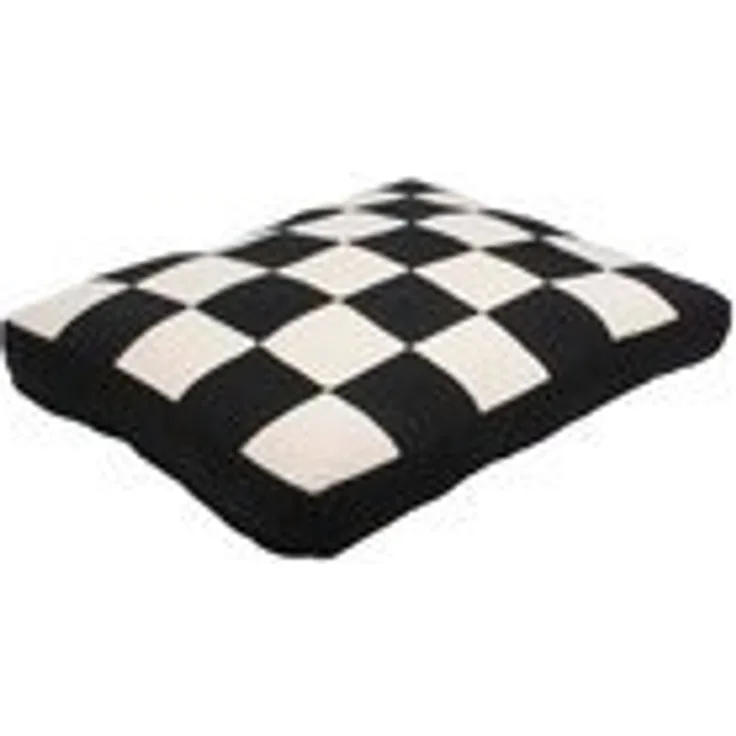 Coockoo Hundekissen Cozy Block, schwarz/weiß, L - 120x80x12 cm, entspannte Ruheoase für Hunde