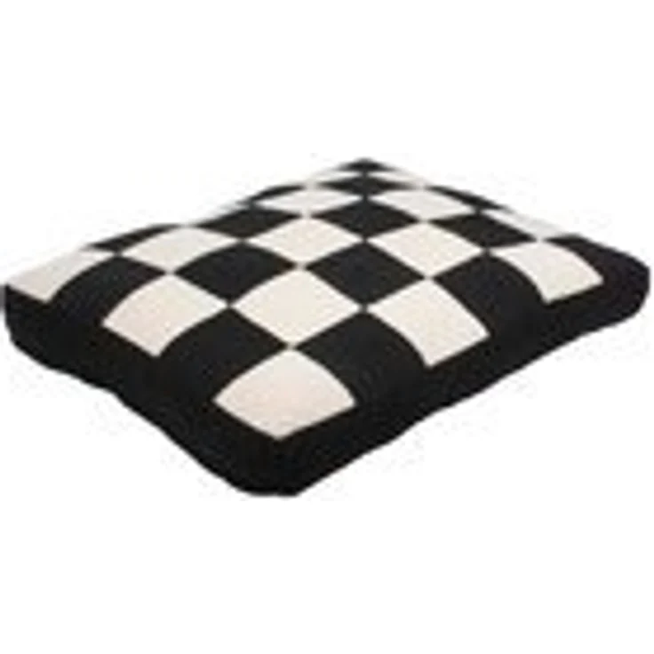 Coockoo Hundekissen Cozy Block, schwarz/weiß, L - 120x80x12 cm, entspannte Ruheoase für Hunde