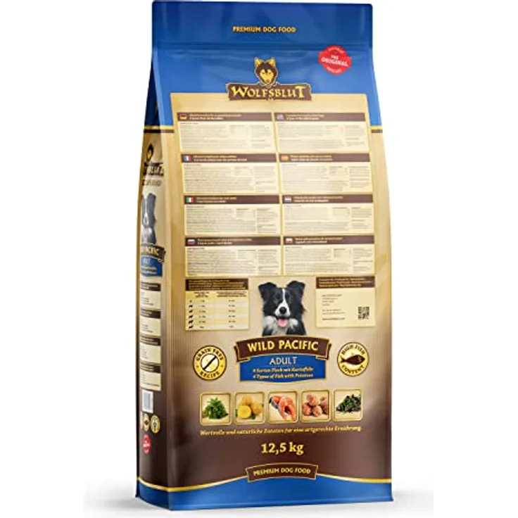 Wolfsblut Wild Pacific Adult, Getreidefreies Hunde-Trockenfutter mit wohlschmeckendem Fisch, 12,5kg – Bild 2