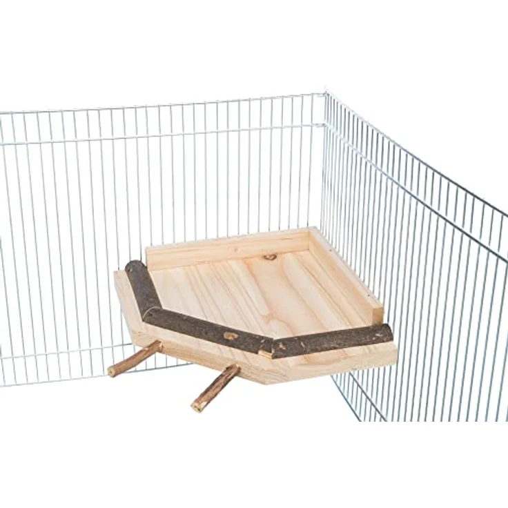 Trixie Landing Area mit Sitzstangen aus Holz, 19 × 19 cm, mit Schraubbefestigung – Bild 6