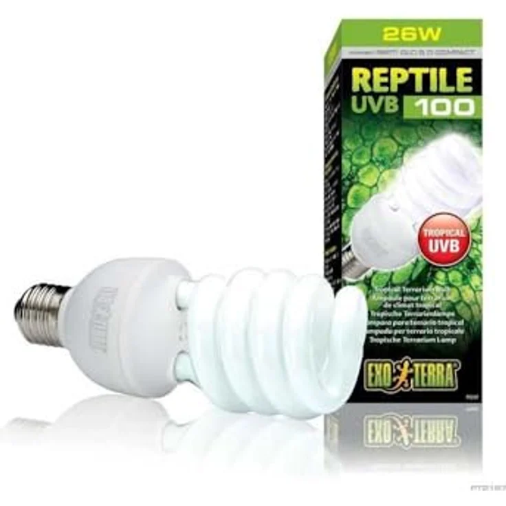 Exo Terra Reptil 5.0 Tropenlampe E27 25 W, UVB-Lampe für optimale Lichtbedingungen in Regenwaldterrarium – Bild 2