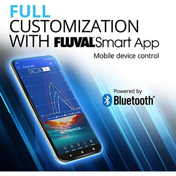 Fluval AquaSky 2.0, LED-Aquariumbeleuchtung mit 12 W und Steuerung über Fluval SmartApp, 24-Stunden-Zyklus und Wettereffekte – Bild 2