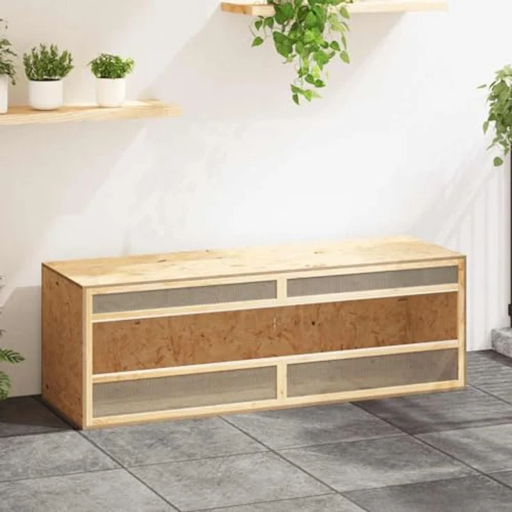 vidaXL Terrarium Holzwerkstoff 144x46x48 cm, Glasterrarium mit hochwertigen Materialien und guter Luftzirkulation, Reptilien-Habitat – Bild 2