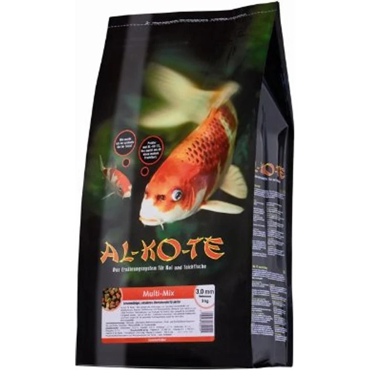 AL-KO-TE Multi-Mix Fischfutter, 3 mm Pellets, 3 kg, High-Premium mit Spirulina und Paprika zur Farbintensivierung – Bild 2
