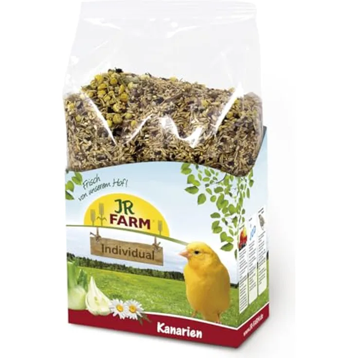 JR FARM Birds Individual Kanarien, 1 kg artgerechtes Vogelfutter zur Förderung von Vitalfunktionen, frei von künstlichen Zusatzstoffen, Made in Germany