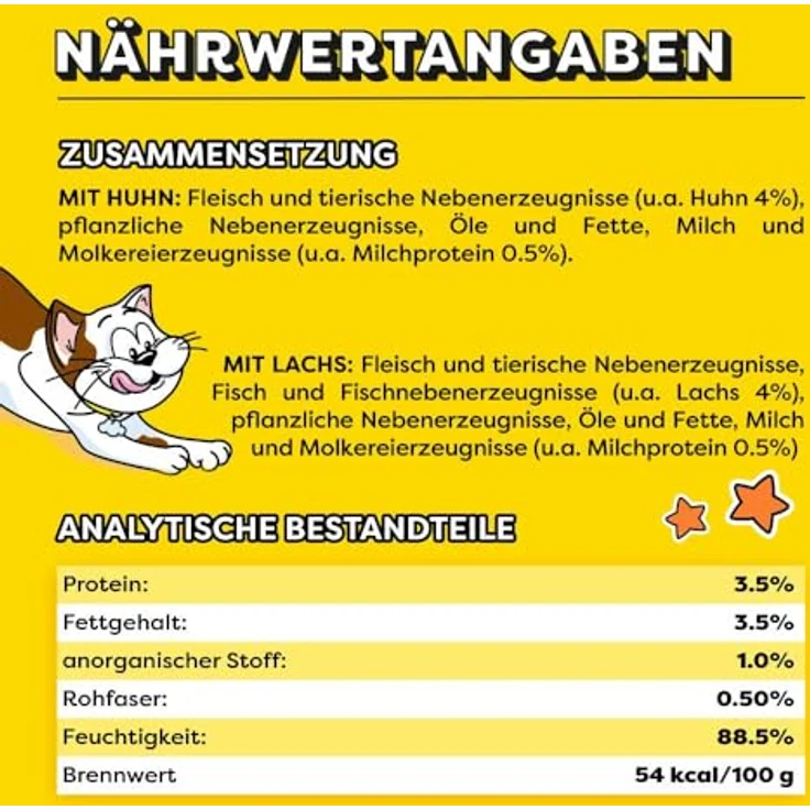 Dreamies DREAMIES™ Creamy Mega Pack Katzensnacks mit Huhn und Lachs, 12 x 10g, zuckerfrei, ohne künstliche Zusatzstoffe, recycelbare Verpackung – Bild 5