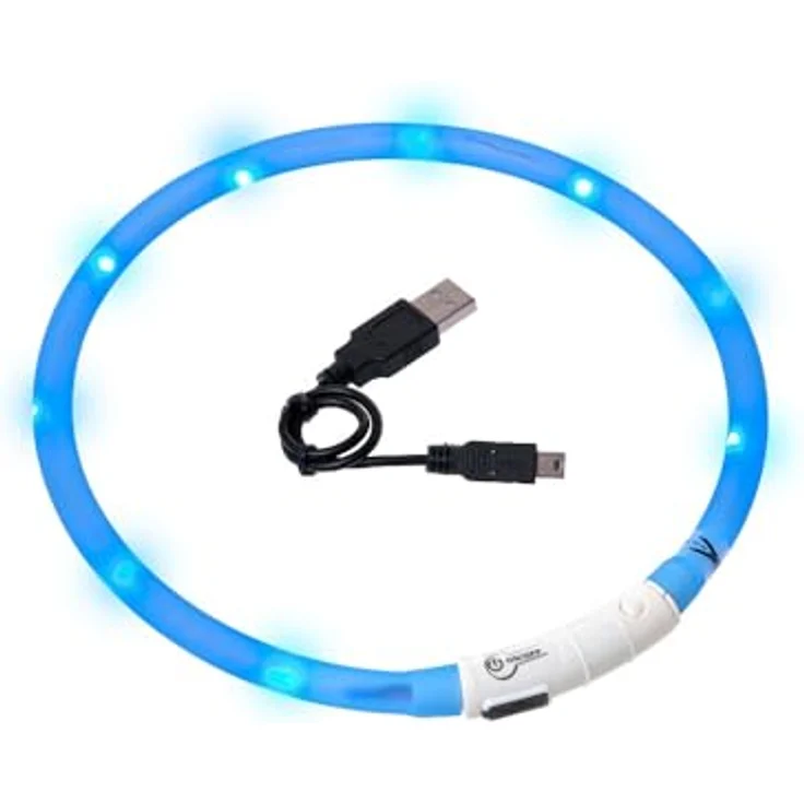 Karlie Visio Light LED Schlauchhalsband L: 20 - 70 cm blau – Bild 2