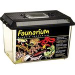 Exo Terra Standard Faunarium Medium, Schwarz - Ideal für Transport und Quarantäne von Terrarientieren, transparente Tür, gute Belüftung, leicht zu reinigen, Abmessungen 30 x 19,5 x 20,5 cm