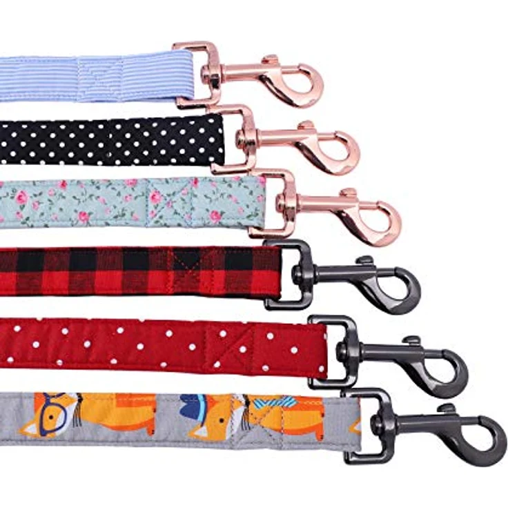 Unique Style Paws Hundehalsband mit Fliege, verstellbar, für kleine bis große Hunde und Katzen, aus hochwertiger Baumwolle, inkl. Leine – Bild 3