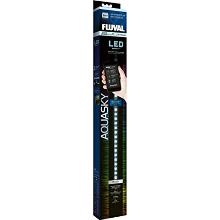 Fluval AquaSky 2.0, LED Aquariumbeleuchtung mit 27 W, steuerbar über Fluval SmartApp, 6.500 K Licht mit Farbnuancen und Wettereffekten