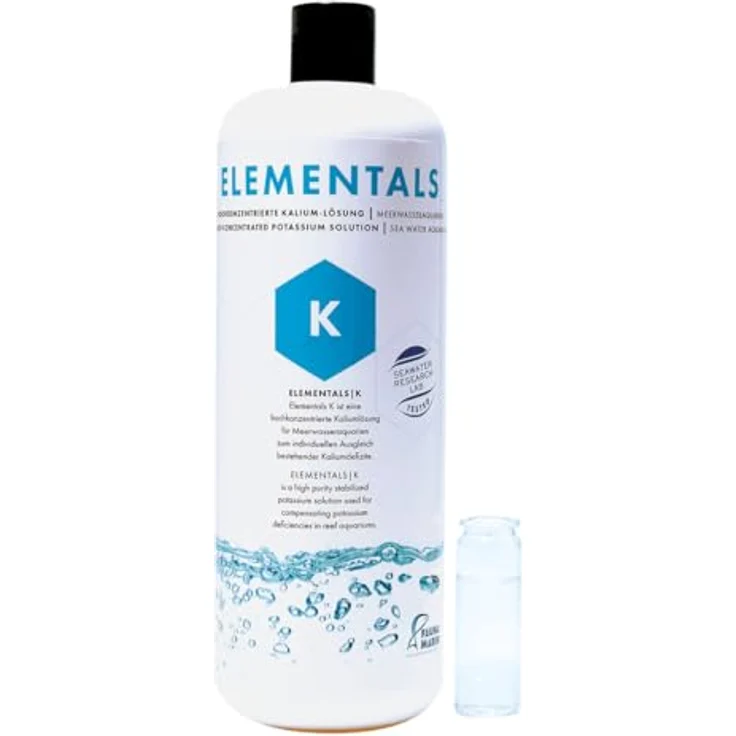 Fauna Marin Elementals K 1000ml, Hochkonzentrierte Kalium-Mix Lösung für Riffaquarien, ideal zur Ausgleichung von Kaliumdefiziten – Bild 1