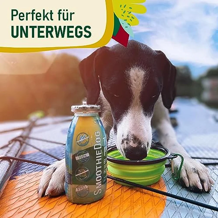 SmoothieDog Hunde Smoothie Trinkpause (Ente) - Flüssiges Hundeleckerli, Zucker- & glutenfrei, 250ml, 6er Set – Bild 2