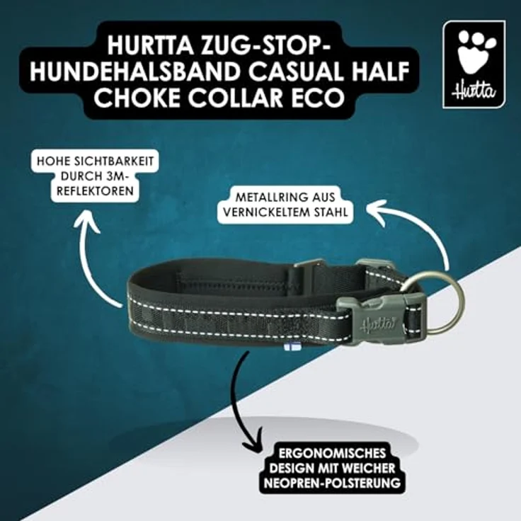 Hurtta Casual Hundehalsband ECO nachhaltigem Hundehalsband (25-35 cm, Cinnamon) – Bild 3