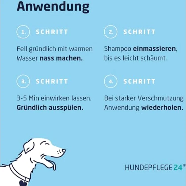 Hundepflege24 Natürliches Hundeshampoo 3in1 gegen Juckreiz, mit Fellglanzformel und Conditioner, unterstützend bei Milben, Flöhen & Pilzbefall, 500ml – Bild 4