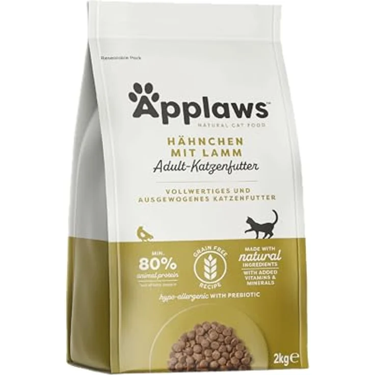 Applaws Trockenfutter Katze Adult, Huhn mit Lamm, getreidefrei, 2 kg – Bild 1
