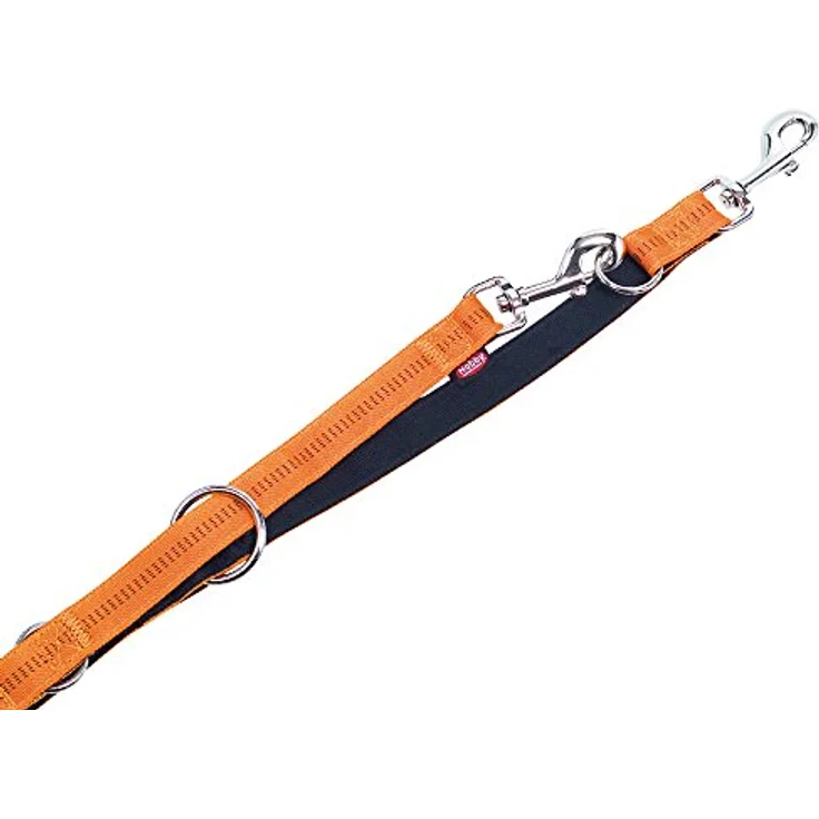 Nobby Führleine Soft Grip, orange, 3-fach verstellbar, 200 cm lang, 15 mm breit – Bild 1
