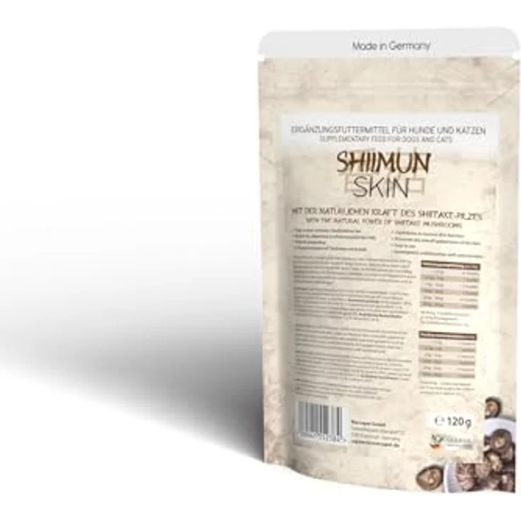 Bellfor Shiimun Skin, Ergänzungsfuttermittel für Hunde mit Shiitake zur Unterstützung der Haut- und Fellfunktion, 120 g – Bild 3