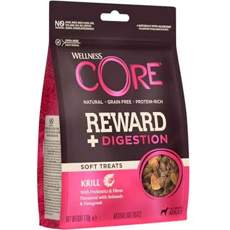 Wellness CORE Reward+ Krill, getreidefreie Hundeleckerli zur Belohnung, 170g, fördert gesunde Verdauung und Wohlempfinden – Bild 1