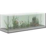 vidaXL Aquarium Transparent 60 x 20 x 20 cm, rechteckiges Glasbecken mit modernem Design für Zuhause und Büro, pflegeleicht und stabil