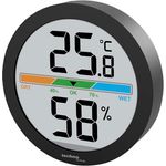 Technoline WS9418 Mini Thermo-Hygrometer, Raumklimastation mit Temperatur- und Luftfeuchtigkeitsmessung, farbiger Raumkomfortanzeige, 6cm, inkl. CR2032 Batterie