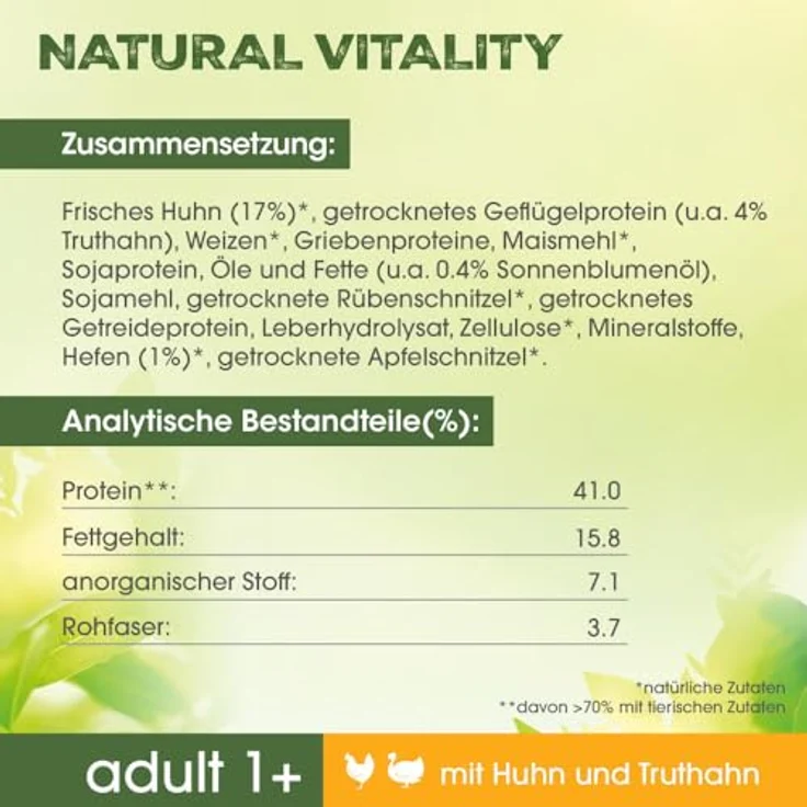 Perfect Fit PERFECT FITâ„¢ Katze Natural Vitality Adult 1+ Trockenfutter mit Huhn und Truthahn, 6kg, reich an Vitaminen – Bild 5