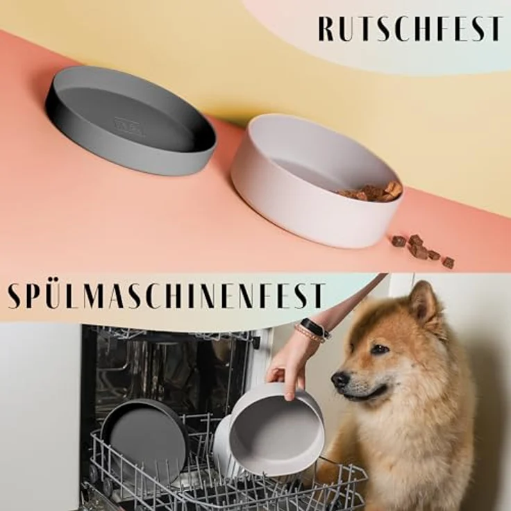 ne&no® Silikon Hundenapf 1200 ml mit Deckel, rutschfest und luftdicht für kleine und mittelgroße Hunde, Futternapf Set – Bild 5
