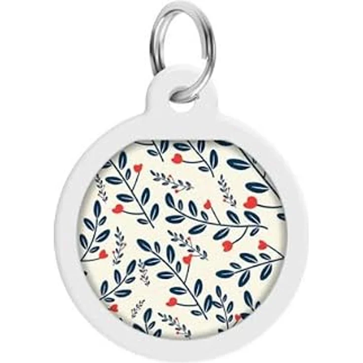 COFI Pet ID Tag für Hund Katze - QR Passport Global Suchsystem, digitale ID mit stilvollem Blumen-Design – Bild 2