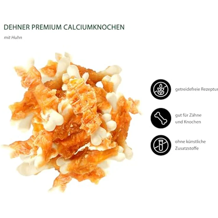 Dehner Premium Hundesnack Calciumknochen getreidefrei und fettarm, mit Hühnerbrustfilet umwickelt, 500 g – Bild 2
