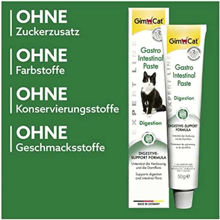 GimCat Gastro Intestinal Paste, Verdauungsfördernde Paste für Katzen mit Ulmenrinde, 50 g – Bild 5