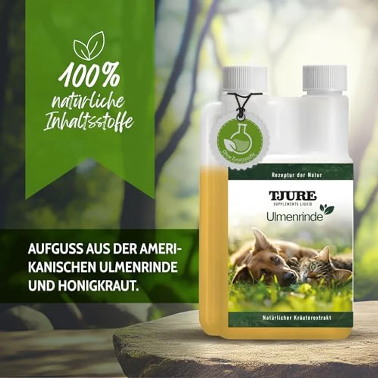 TJURE Tjure Ulmenrinde Liquid 250 ml, natürlicher Entzündungshemmer zur Unterstützung der Magen-Darm-Tätigkeit bei Hunden – Bild 3