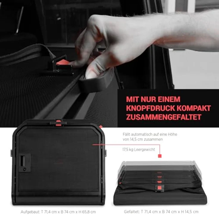 4pets 1ONE1 Origami Hundetransportbox, faltbar, sichere Hundebox fürs Auto, 4 Größen (S, M, L, XL) – Bild 3