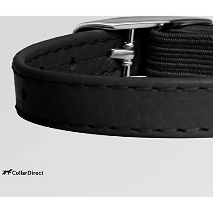 CollarDirect Leder Katzenhalsband mit Sicherheitsverschluss und Glocke, 21,5 cm, Schwarz, handgefertigt aus echtem Leder – Bild 4