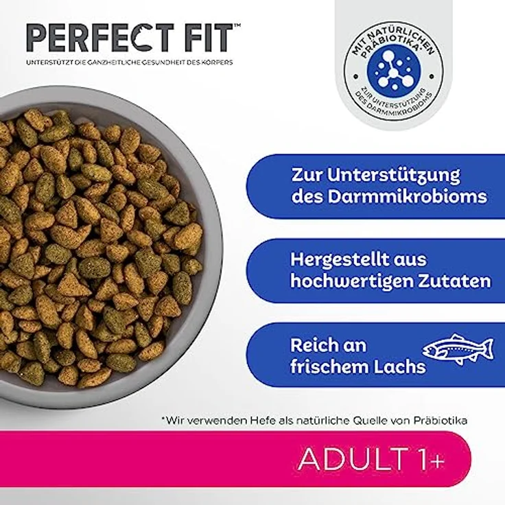 Perfect Fit Katze Adult 1+ Lachs, Trockenfutter mit Vitaminen für anspruchsvolle Katzen, 7kg – Bild 6