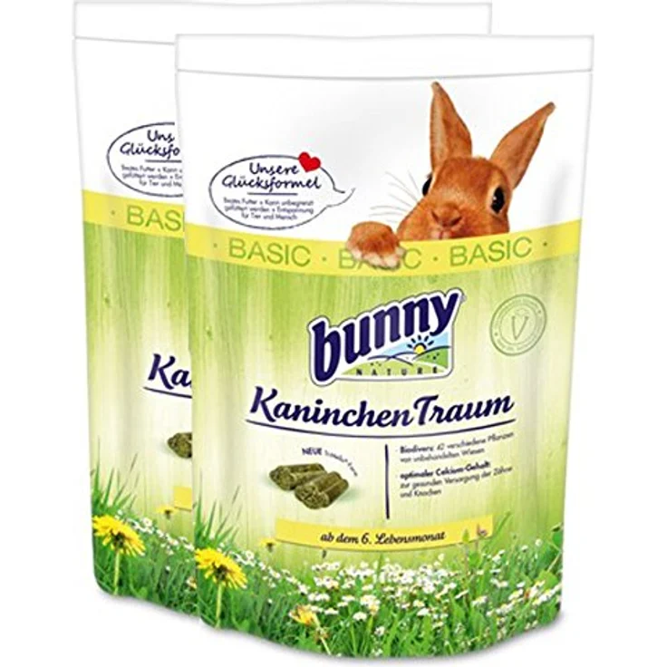 Zigzagmars Bunny Kaninchen Traum Basic, 8 kg Trockenfutter mit 42 verschiedenen Grünpflanzen und Kräutern