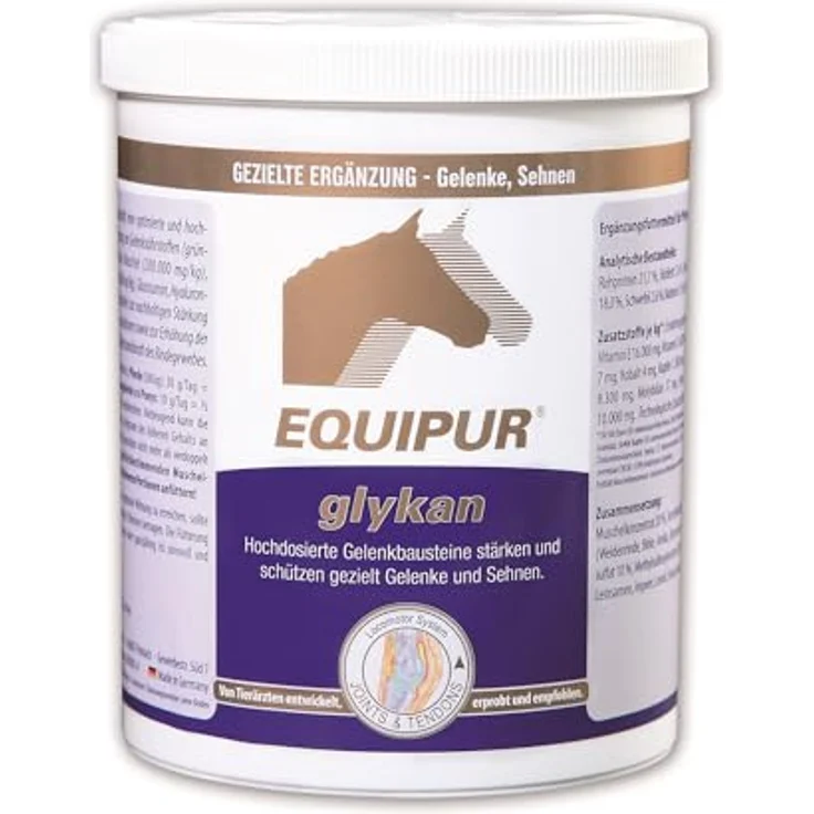 Equipur glykan 1kg, Pferdefutter für Pferdegelenke mit Glykosaminoglykanen (GAG) – Bild 1