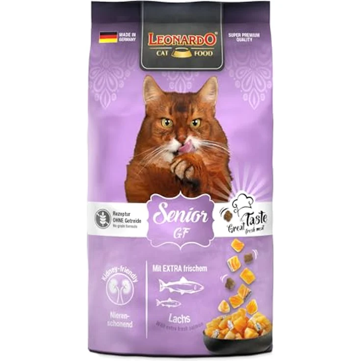 LEONARDO Senior GF Katzenfutter, 300g mit frischem Lachs, leicht verdaulich, getreidefrei, Alleinfutter, Made in Germany – Bild 1