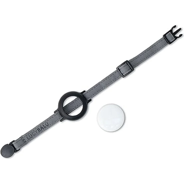 LucyBalu DORI Premium AirTag Katzenhalsband, reißfestes, größenverstellbares Nylonband, kompatibel mit Apple AirTag, anthrazit – Bild 5