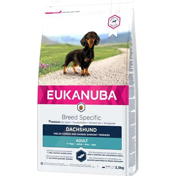 Eukanuba Breed Specific Dackel Trockenfutter, Premium Hundefutter mit Huhn, Glucosamin & Chondroitin, 2,5 kg – Bild 5