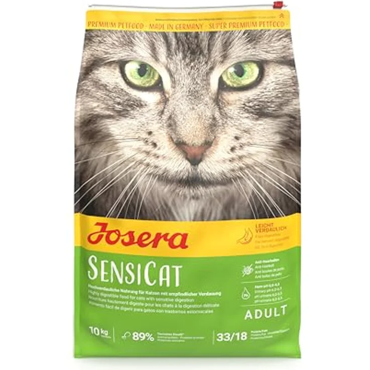 JOSERA SensiCat Adult, Premium Trockenfutter für empfindliche Katzen, Geflügel & Reis, 10 kg, weizenfrei, Made in Germany – Bild 4